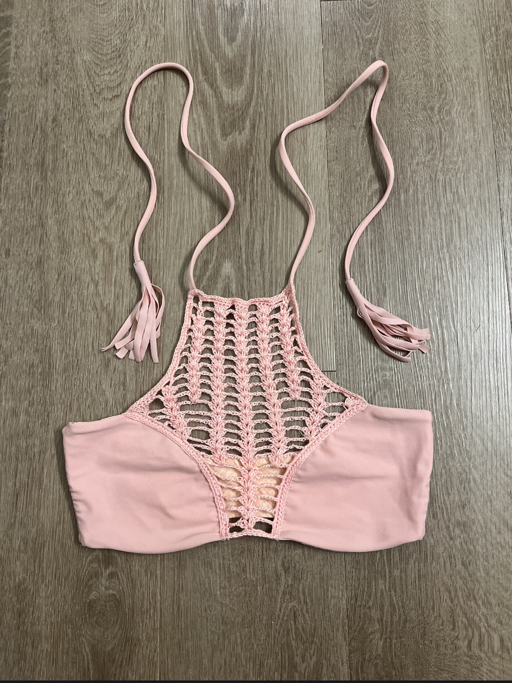 NWOT Acacia Swimwear Crochet Panama Top in Sunrise